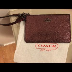 Authentic Coach Glitter Wristlet